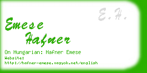 emese hafner business card